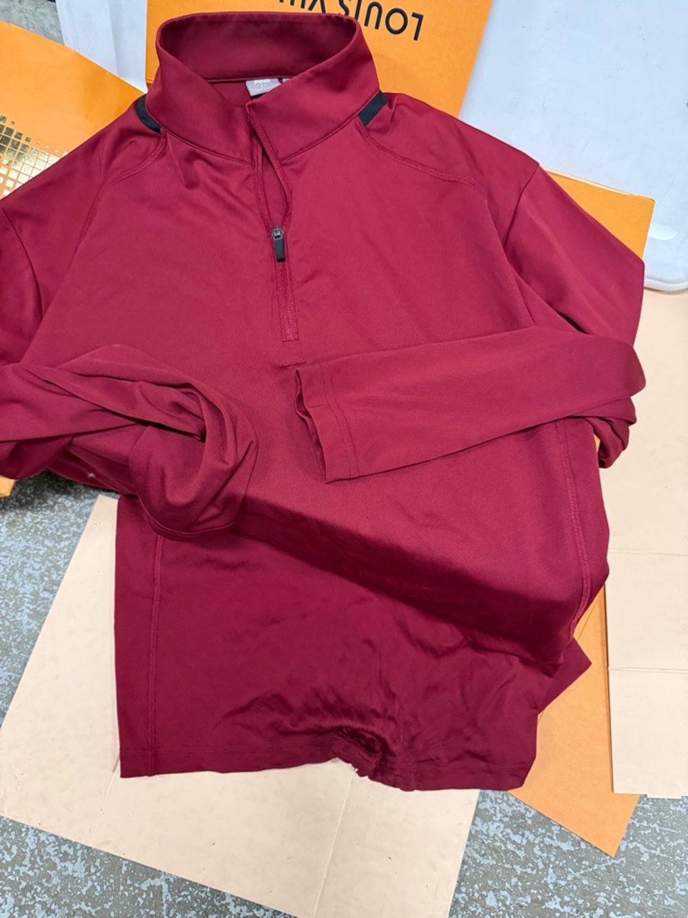 Ping Men's Quarter-Zip Sweater in Burgundy
